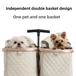 Cochecito plegable para gatos doble con bolsa desmontable