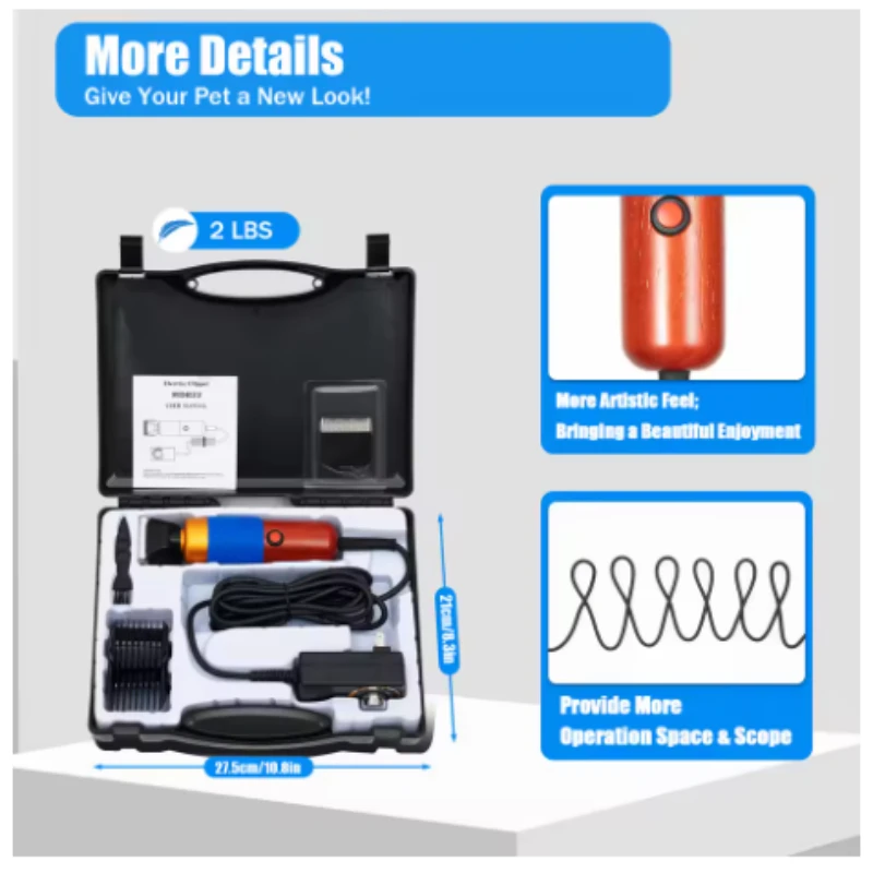 Maquinilla eléctrica para cortar el pelo de mascotas, cortaúñas con regulación de velocidad, cabezal de corte reemplazable, suministros agrícolas, recorte de alfombras multifuncional de ovejas - imagen 4