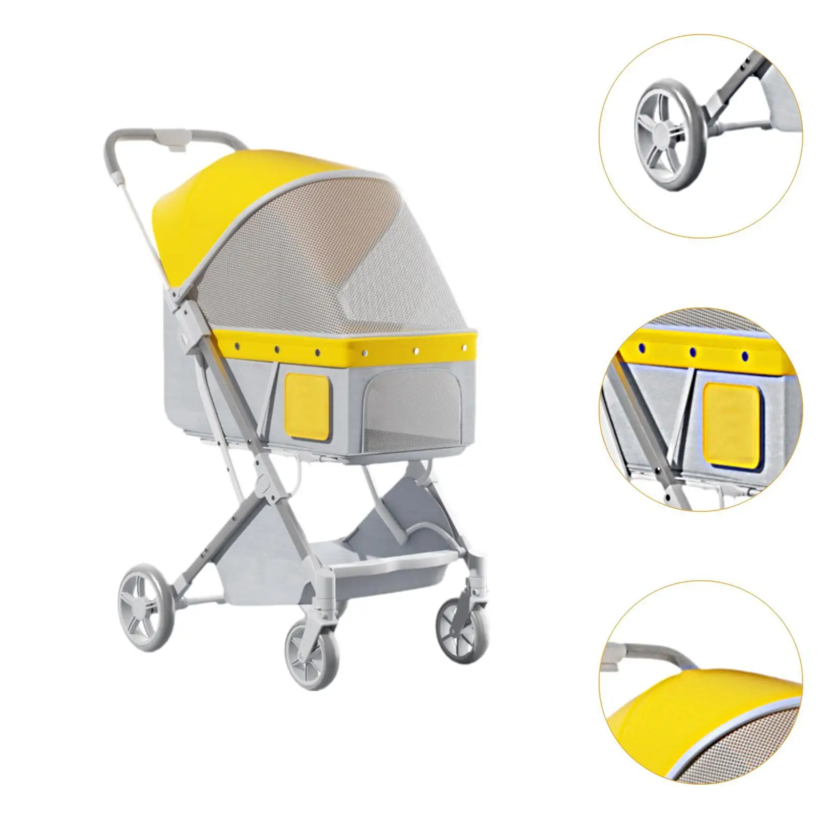 Folding Pet Trolley Dog Carrier Pet Travel Stroller for Small Pet Dogs Cats Folding Pet Trolley Dog Carrier Pet Travel Stroller for Small Pet Dogs Cats