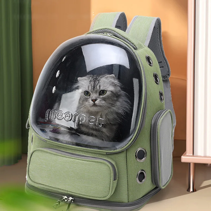 Bolsa transportadora para gatos y mascotas, mochila de viaje para gatos, perros pequeños, bolsa de transporte transpirable para gatos, suministros para mascotas - imagen 2
