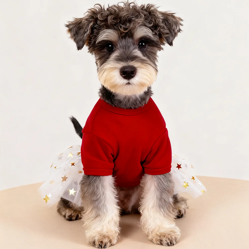 Trajes de Navidad para perros, vestido de vacaciones para perros y niñas, disfraz ligero, ropa para cachorros, ropa para mascotas con lazo, ropa para gatos - imagen 2