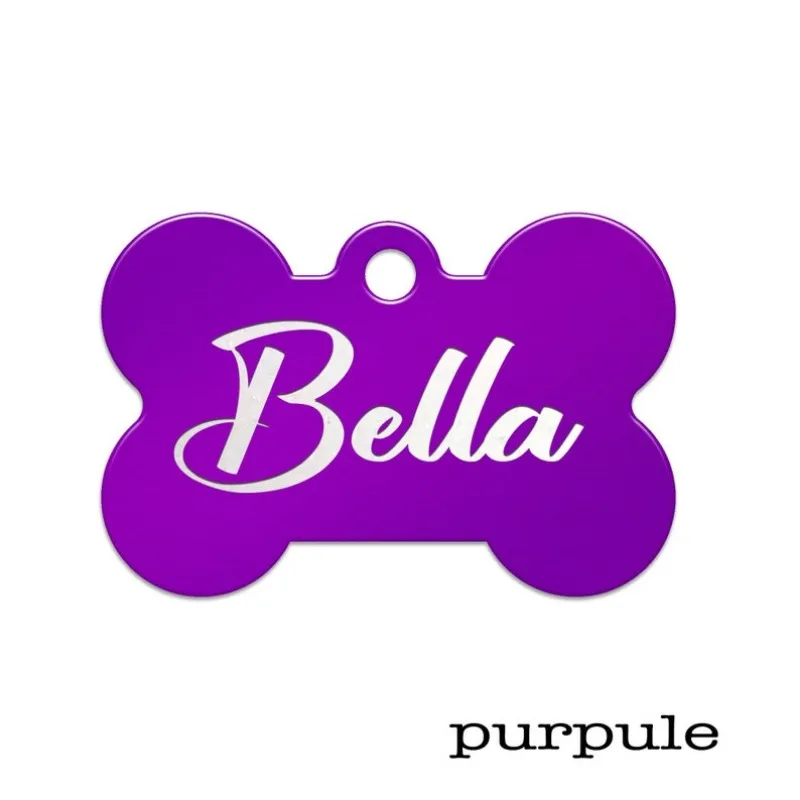 Etiqueta de identificación de aluminio personalizada para mascotas, etiquetas de nombre personalizadas para perros y gatos, Collar con grabado antipérdida, colgante de hueso para mascotas pequeñas, medianas y grandes - imagen 4
