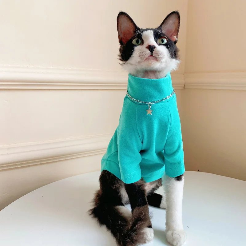 Sphynx-pijamas suaves para gato, mono cálido para perro pequeño, sudaderas con capucha, Disfraces para eshinx, ropa para gato - imagen 2