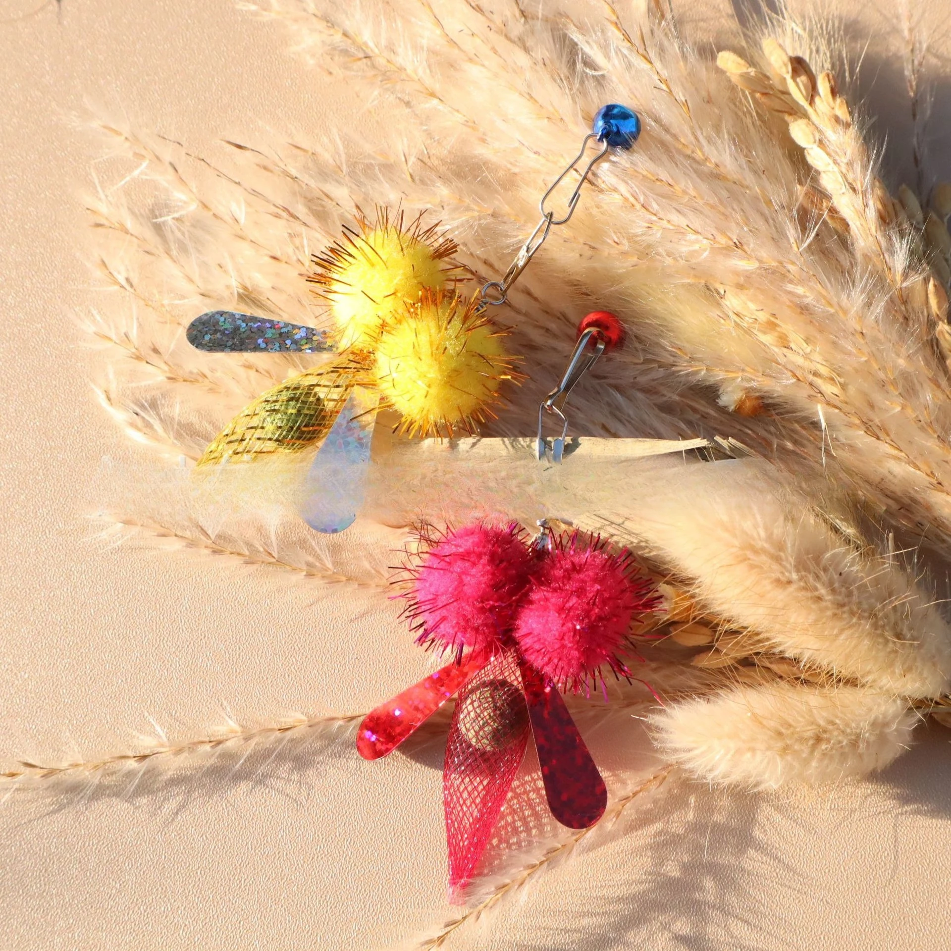 Palo de peluche para gatos, 2 uds., para cambiar los cabezales, juguete para gatos, varita de rompecabezas, bola de hierba gatera, juguete para mascotas - imagen 2