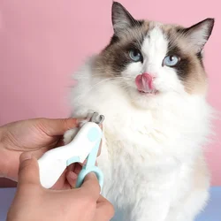 Cortadora de uñas con luz LED para perros y gatos, cortadora profesional de garras para mascotas con bloqueo de seguridad, Kit de herramientas de cuidado para cachorros y gatitos