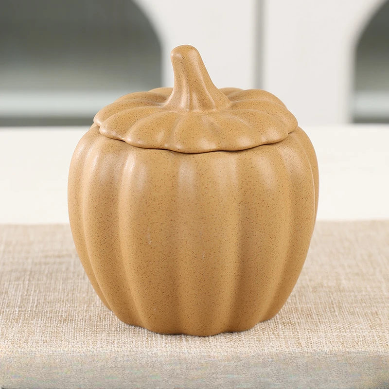 Urna de cerámica para mascotas, pequeño recuerdo de ataúd de cremación, caja de cenizas de gato personalizada, perro, ratón, pájaro, recuerdo funerario, calabaza - imagen 4