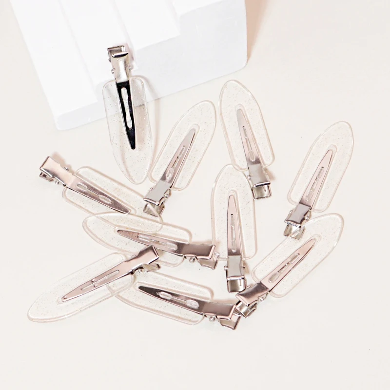 10 Uds. Pinzas para el cabello transparentes sin costuras para chica, accesorios faciales de maquillaje, pinzas para el cabello de estilo, especiales para pelucas de cabello real - imagen 4