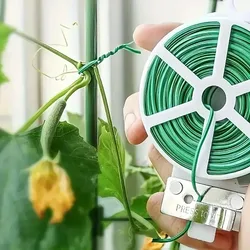 Amarre de enredadera de flores reutilizable para jardín, cuerda de Cable de soporte para plantas verdes, aros de enredadera, herramienta de atado de plantas fijas, 50/100m