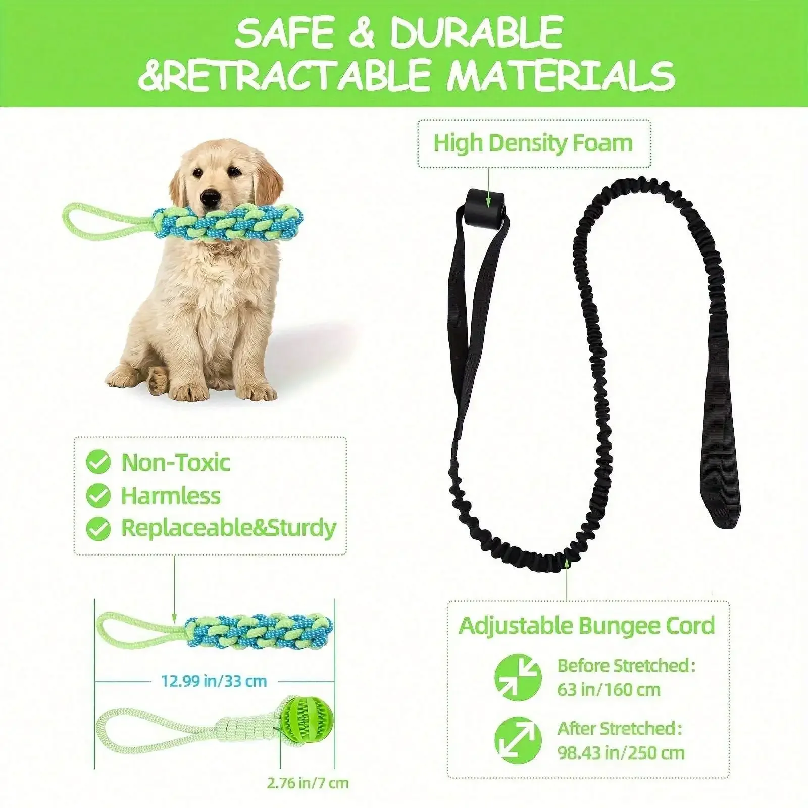 3 uds juguetes para perros grandes y pequeños juguete interactivo cuerda de algodón y bola perros limpieza de dientes juguete para masticar accesorios para mascotas - imagen 5