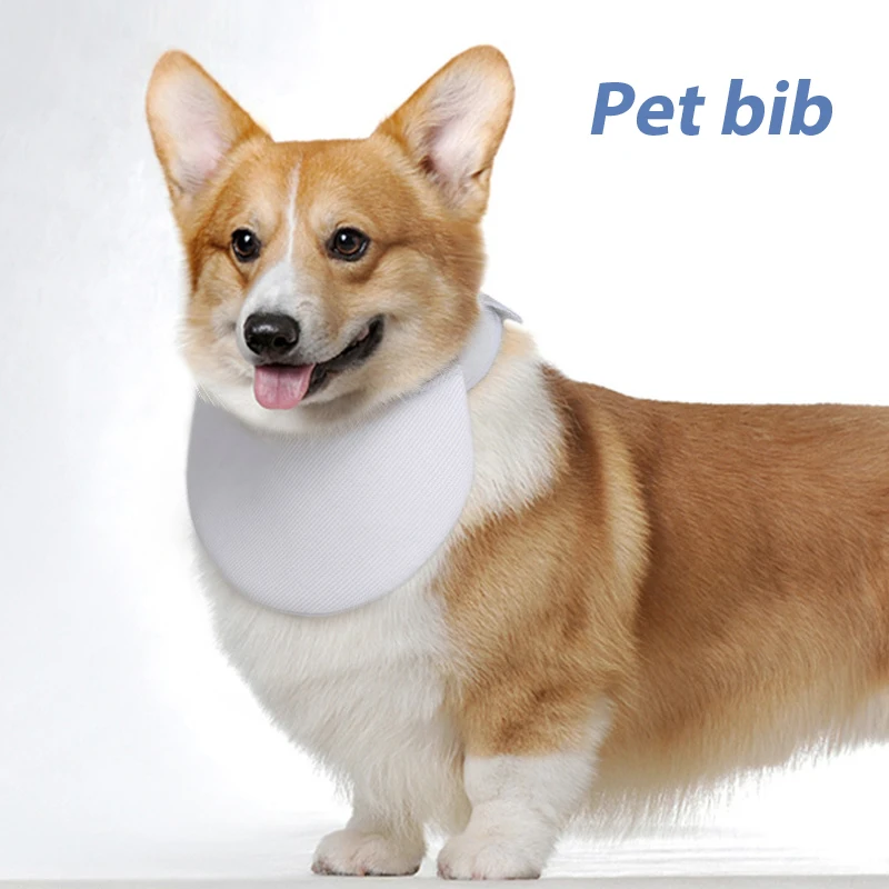 Cuello de Mascota para evitar mordeduras, babero suave de algodón ajustable, collar de protección para gatos, perros, comer y beber - imagen 4