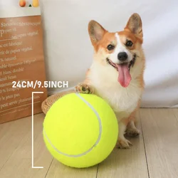 Pelota de tenis gigante para perros - Juguete inflable 24 cm