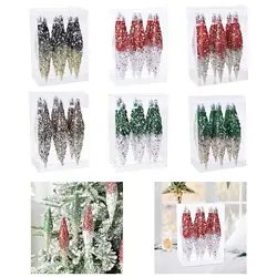 6 piezas de adornos colgantes de gotitas de Navidad, recuerdo de fiesta DIY
