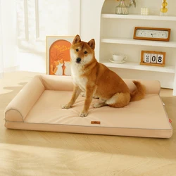 Cama grande impermeable para perros lavable con base antideslizante