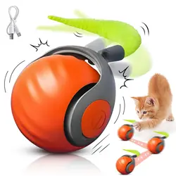Juguete interactivo para gatos con bola y velocidad ajustable