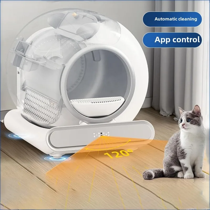 Caja de arena inteligente automática para gatos, suministros de autolimpieza, caja de arena desodorizada totalmente cerrada, productos de limpieza para mascotas, accesorios - imagen 2