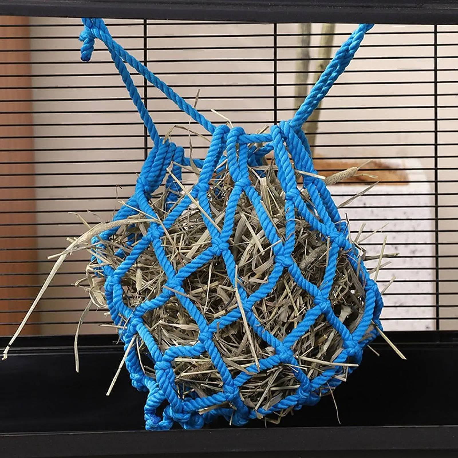Comedero de heno para conejos, bolsa colgante para conejillo de indias, hámster - imagen 4