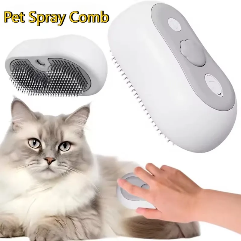 Peine de pelo en aerosol para perros y gatos, cepillo para perros y gatos, accesorios para gatos, peines de vapor antivuelo, equipo de aseo para mascotas, suministros de cuidado
