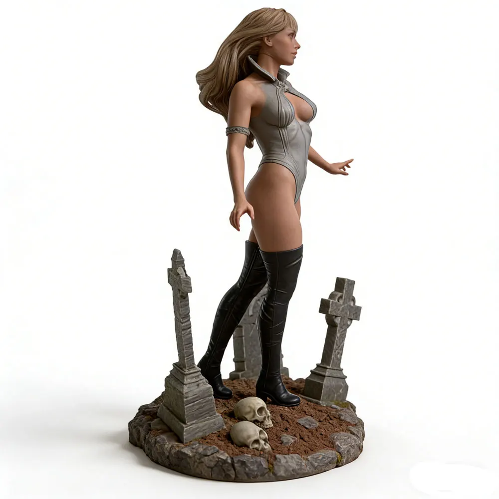 Miniatura resina impresa 3D para juegos rol – Mujer coleccionable