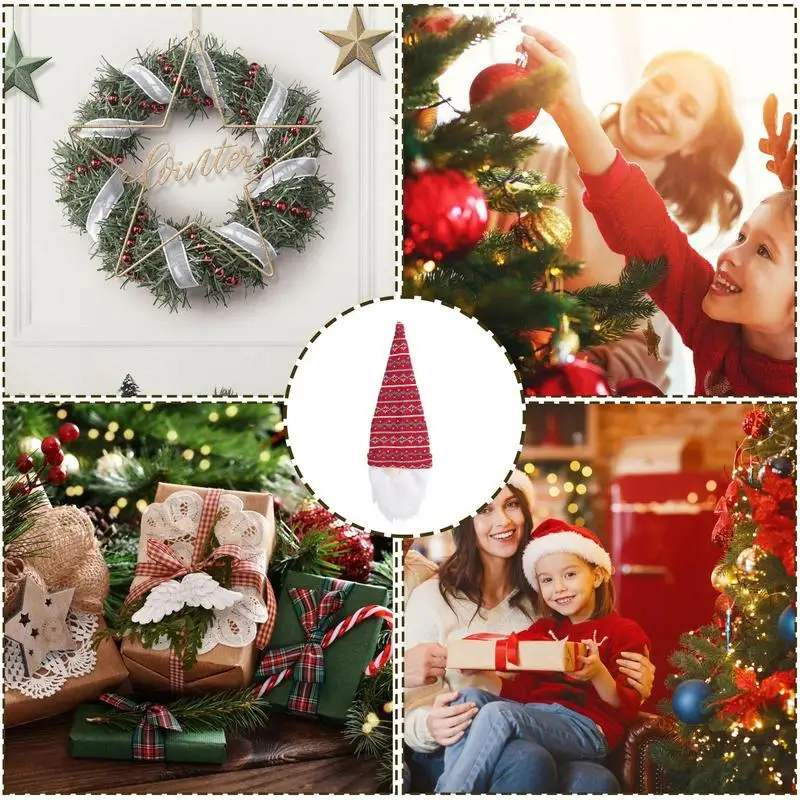 Cubierta de botella de vino sin rostro de Gnomo, regalo de Año Nuevo, decoraciones navideñas para el hogar, Decoración de mesa de cena - imagen 3