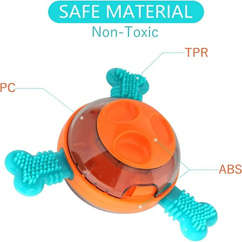 Suministros para mascotas: vaso en forma de OVNI, Bola de fuga, Alimentador automático para perros y gatos, rompecabezas para perros y herramienta de alivio del aburrimiento, juguete de molienda para perros - imagen 3