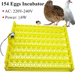 Incubadora automática para 154 huevos – Bandeja giratoria y motor Included