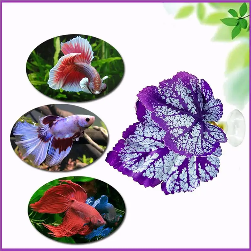 Simulación de pecera de Acuario, hamaca de paisaje de hoja Betta, descanso de peces, hoja de desove, cama de descanso de peces de Planta Artificial - imagen 2