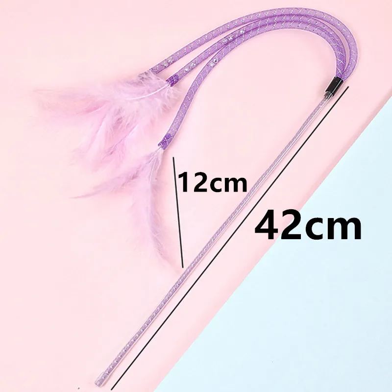 Juguete de plumas para gatos, palo para jugar, resistente a las mordeduras, interactivo, divertido, productos para mascotas - imagen 4