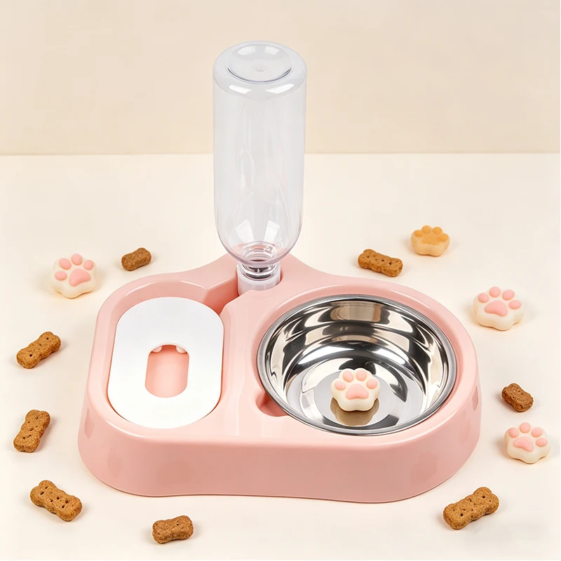Cuenco 2 en 1 dispensador de agua sin derrames para gatos y perros - imagen 4