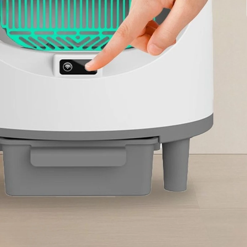 Caja de arena automática para gatos, caja de arena para gatos a prueba de salpicaduras de gran tamaño, caja de arena para limpieza antiolor, suministros de productos de baño para mascotas - imagen 4