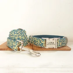 Collar de perro personalizado con grabado gratuito y correa a juego