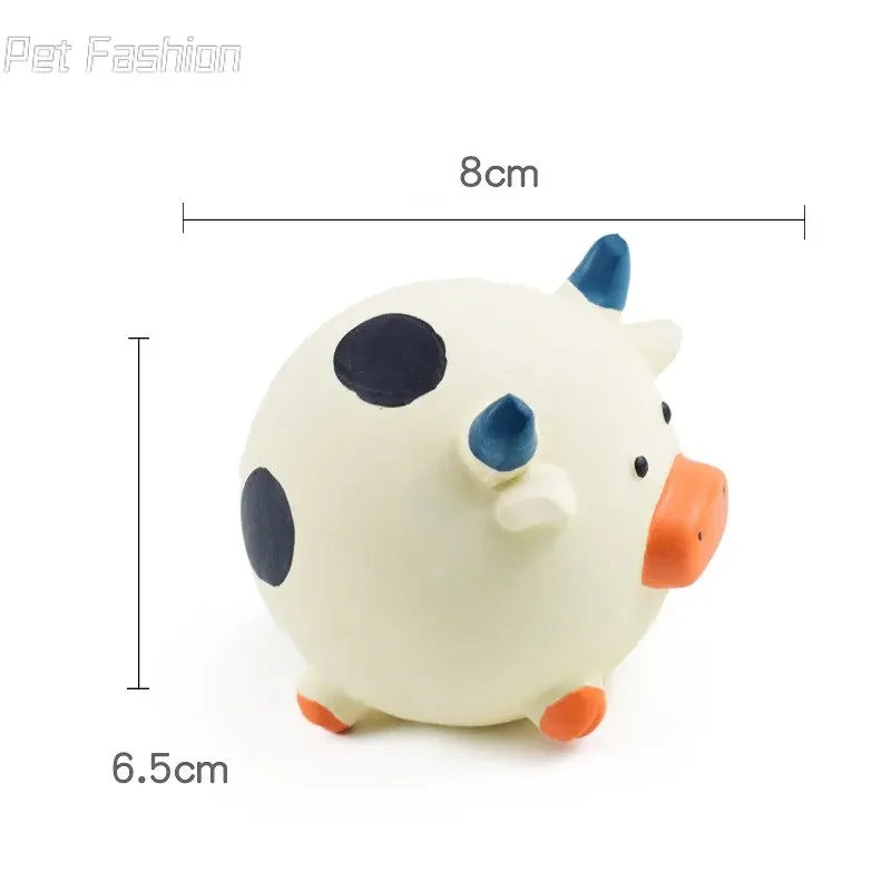 Juguete interactivo para mascotas, juguete de goma para perros, gatos, chillones, pollo, cerdo, vaca, chirriante de látex, productos de entrenamiento para masticar - imagen 5