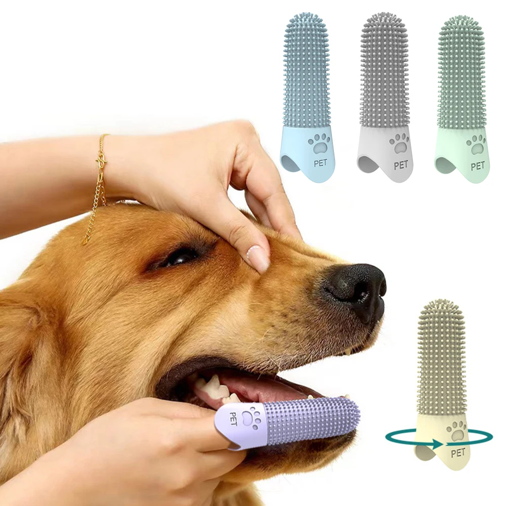 Cepillo dental de silicona para gatos y perros – Elimina sarro - imagen 4