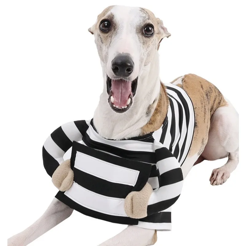 Ropa creativa para perros, ropa para perros de transformación de prisionero, ropa para perros de Halloween, disfraz divertido para mascotas, cachorros, foto de vacaciones - imagen 2