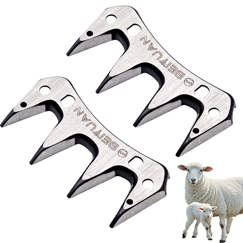 BEIYUAN-tijeras para ovejas con hoja de 4 dientes, cortador de peine convexo, cortadora para ovejas, tijeras, 1/2/4 Uds.