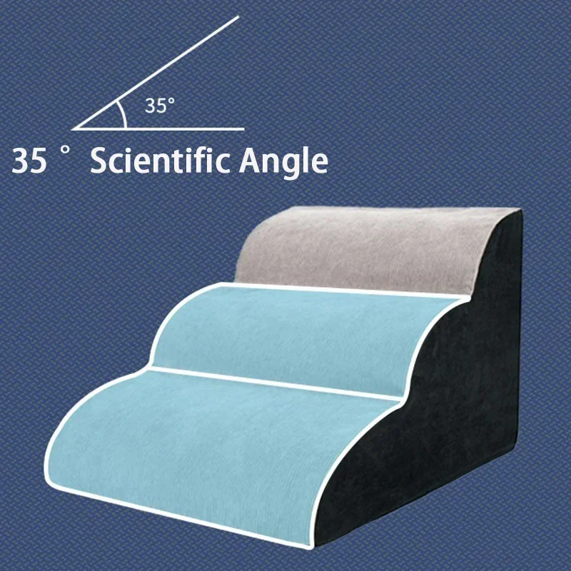 Escalera de esponja extraíble para mascotas pequeñas, escalones de cama multifuncionales, antideslizantes, suaves, accesorios para perros - imagen 2