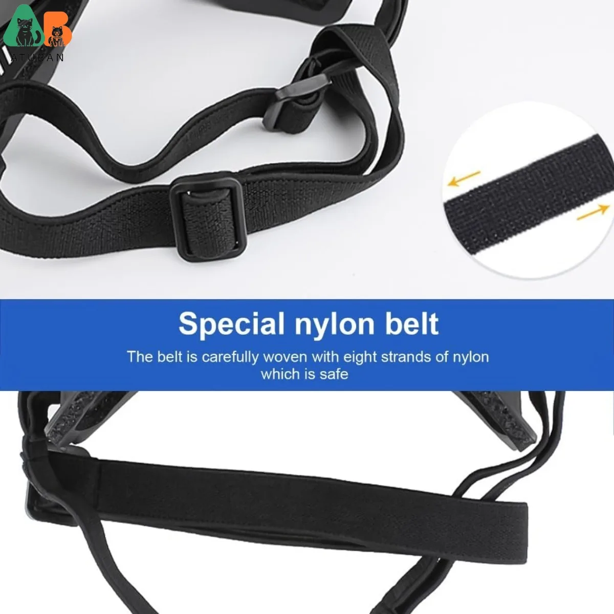 ATUBAN-gafas protectoras para perros y gatos, gafas reflectantes para mascotas, gafas para perros grandes, deportes para mascotas, conducción al aire libre - imagen 5