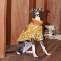 Sueter a cuadros para galgo italiano - ideal para perro en invierno