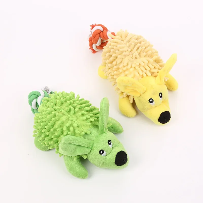 Juguete de peluche de conejo pequeño de dibujos animados para perro, limpieza de dientes, fabricación de dientes, sonidos, mopa, nudo de felpa, juguete para mascotas - imagen 2