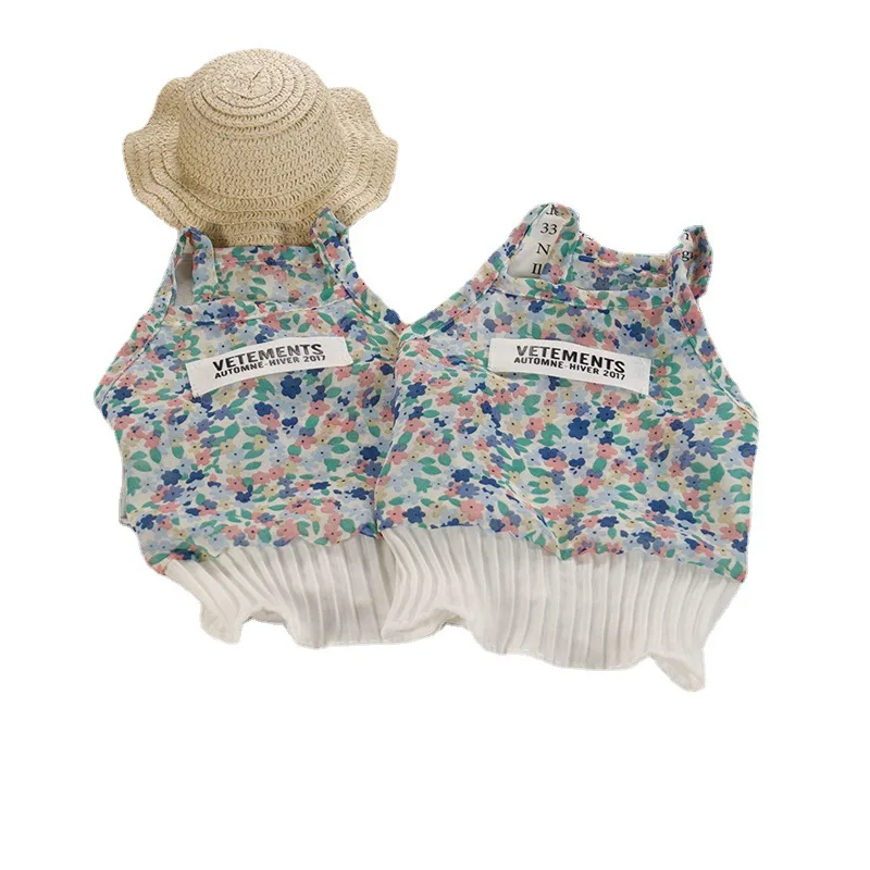 Chaleco de encaje Floral para mascotas Ins, ropa de primavera y verano para gatos, ropa de verano para perros pequeños con leche, ropa para cachorros, chaleco para perros, camisa para perros - imagen 5