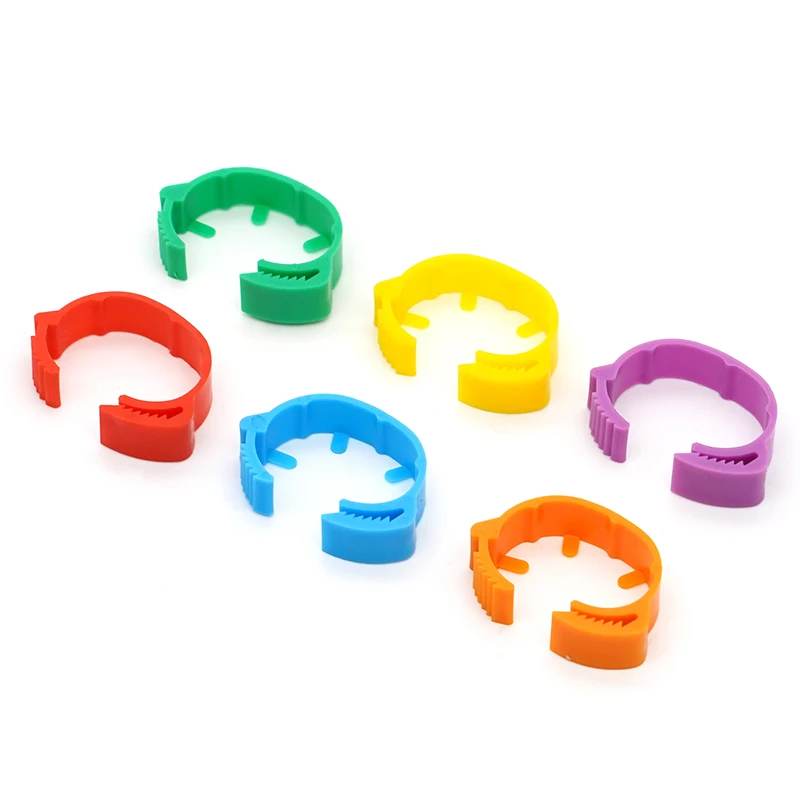 30 uds/50 Uds anillos ajustables para pies de pollo 6 colores diámetro interior tamaño 2 ~ 2,4 cm anillos para pies retráctiles flexibles para aves de corral y pollo - imagen 2