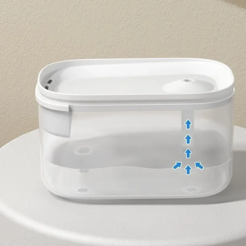 Dispensador de agua de ciclo automático para gatos, fuente de agua silenciosa eléctrica de plástico para interiores, tazón para el hogar, comederos para cachorros y gatitos - imagen 4