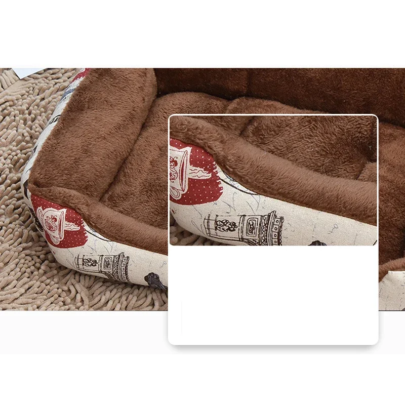 Camas para perros a rayas de algodón de alta calidad para perros grandes, casa para perros de talla grande, perrera suave para perros, suministros para mascotas ZL121