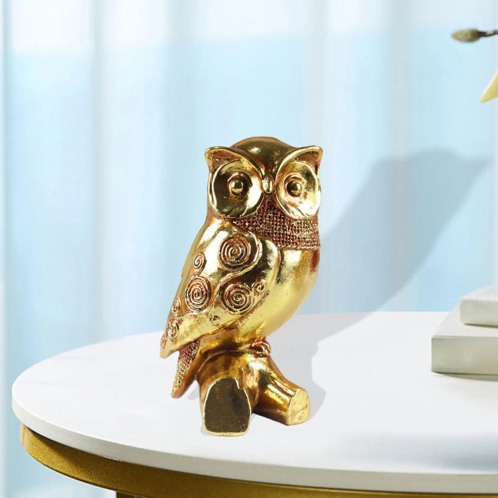 Estatua de búho, bonitos regalos únicos para amantes de los pájaros, adorno de mesa, estatuilla de búho, escultura de pájaro para mesa, estantería, chimenea