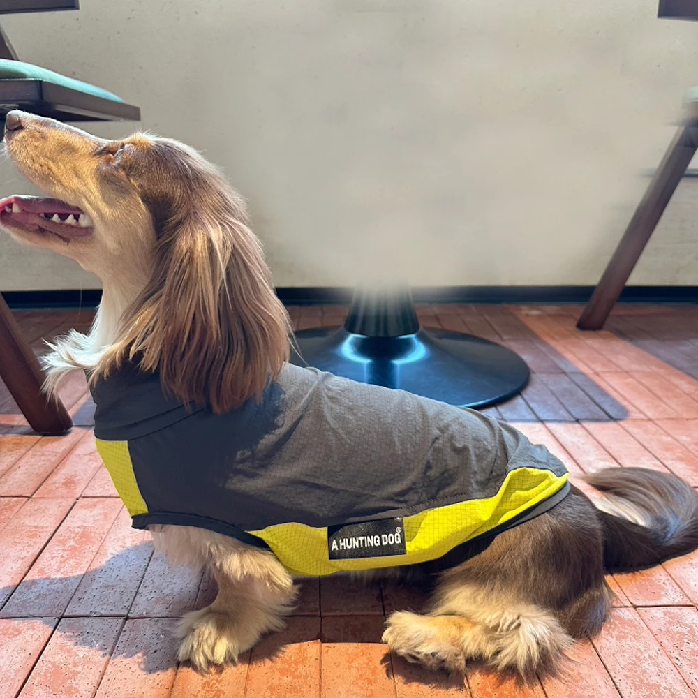 Ropa de protección solar para perros Wiener, abrigo UPF100 transpirable y ligero de verano para perros salchicha, chaqueta rosa para perros tejón - imagen 3