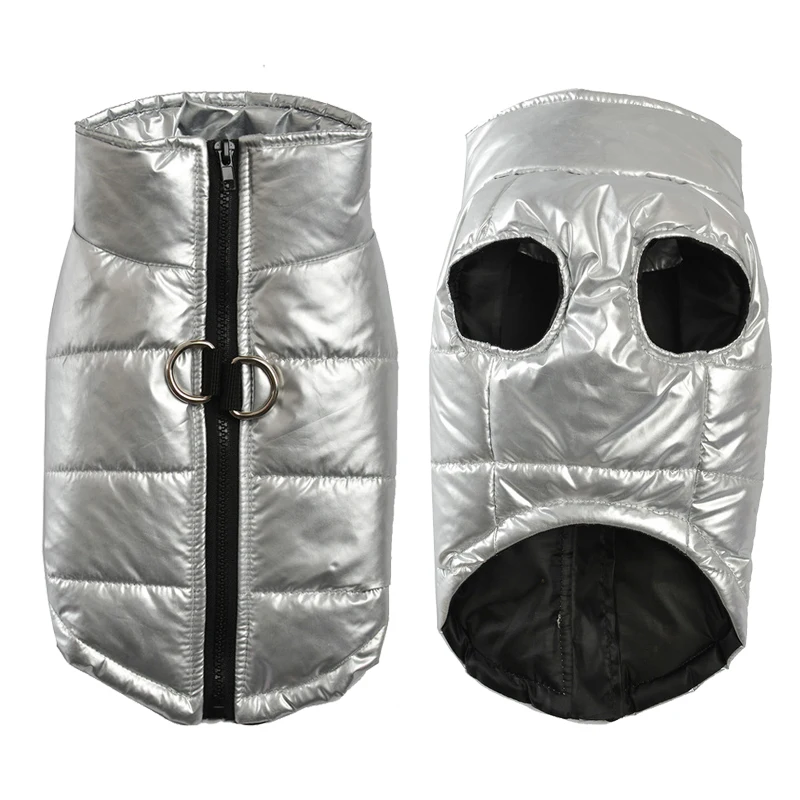 Ropa cálida de invierno para mascotas, chaleco impermeable a prueba de viento para perros pequeños y medianos, abrigo con anillo en D, trajes para cachorros de Bulldog Francés - imagen 3