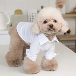 Camisa blanca de boda para perros pequeños y razas toy - Pomeranian