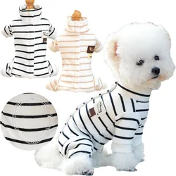 Pijama de rayas para Chihuahuas y Dachshund – Ropa suave para perros pequeños