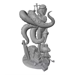 Figura de anime GK 1/24 - Miniatura 3D gris, sin montar ni pintar