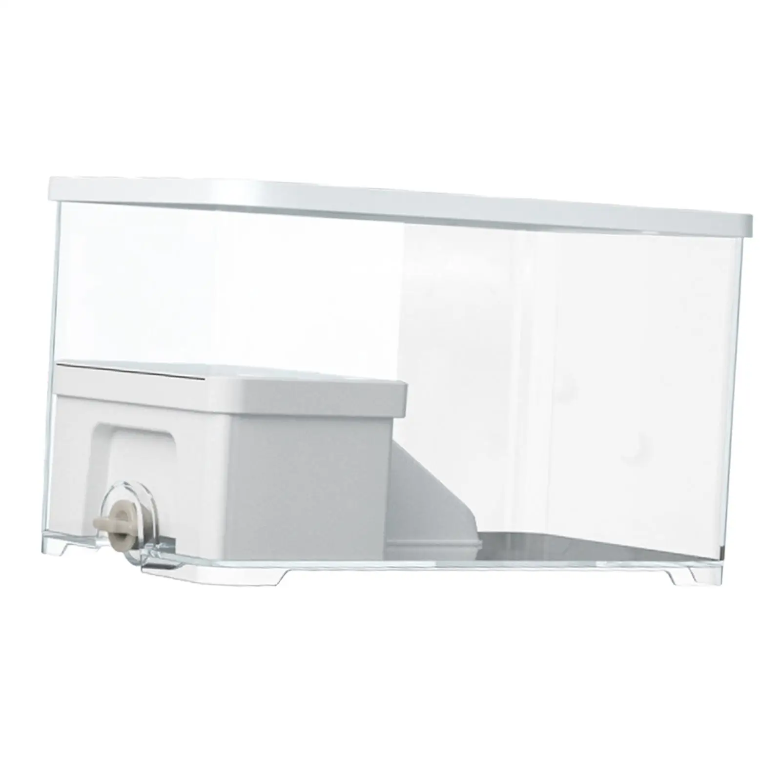 Turtle Tank Aquarium Box with Platform Basking Ramp Bottom Drainage Full View Visually Hatching Area Climbing Turtle Terrarium