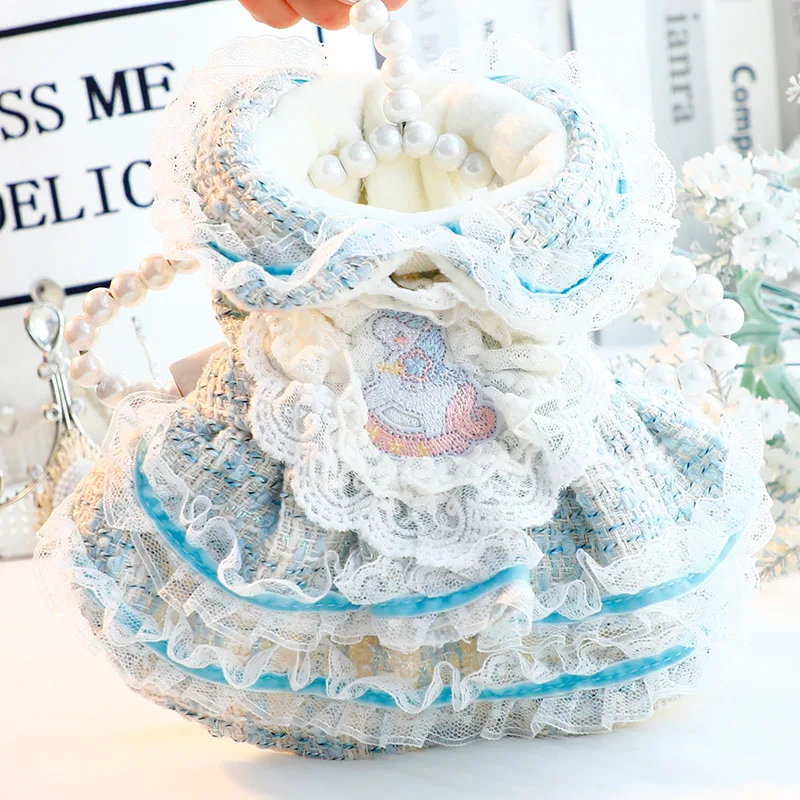 Ropa para perros Otoño e Invierno vestido grueso de princesa para gatos correas Lolita perro pequeño Teddy suministros para mascotas - imagen 2